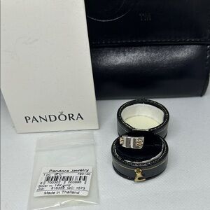 Pandora Sterling & 14 K Gold clip charm